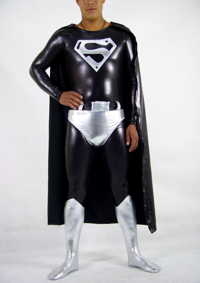 Dark Shiny Superman Cosplay Halloween Costume